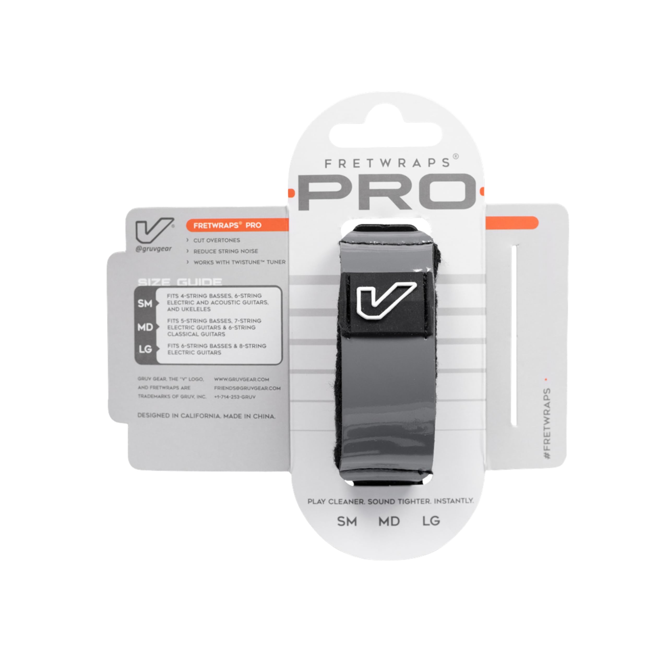 FretWraps Pro Lot de 1 (gris, taille S)
