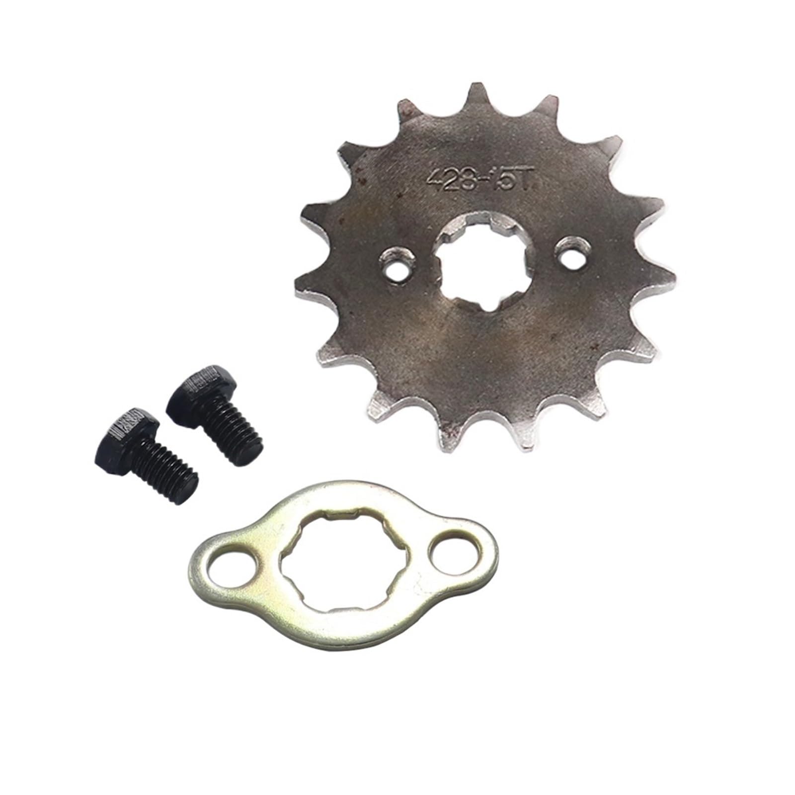 EJUOYO Chain Sprocket For ATV Quad 17MM 14T 15T 16T 17T Front Sprocket Cog +76mm 41T 428 Rear Sprocket + 428 106 Links Chain(15T Front Sprocket)