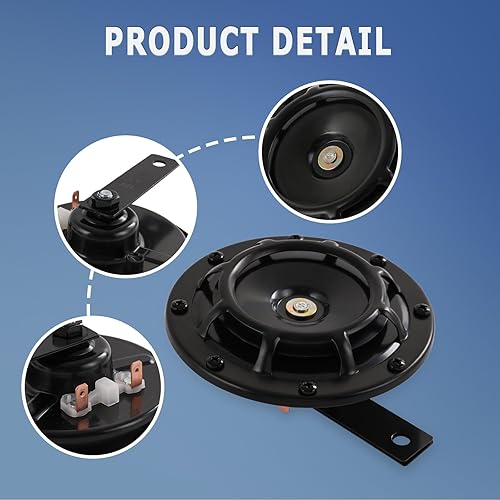 Vista 15 de CARMOCAR Eletric - Kit de bocina de coche de 12 V 135 db, súper ruidoso, tono alto y bajo, kit de bocina gemela de metal con soporte para autos