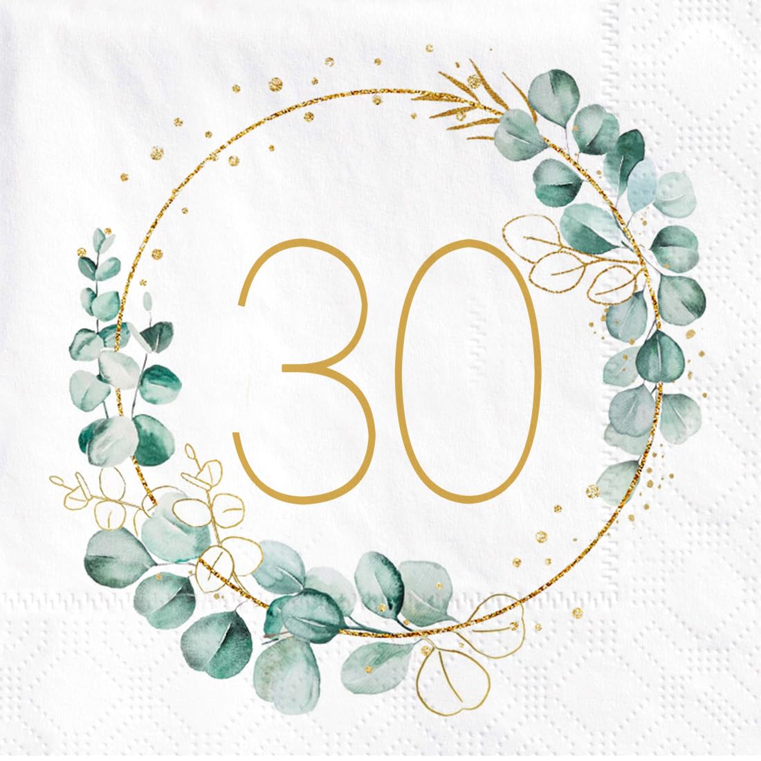 Serviette En Papier Anniversaire 30 Ans OR - Deco Anniversaire 30