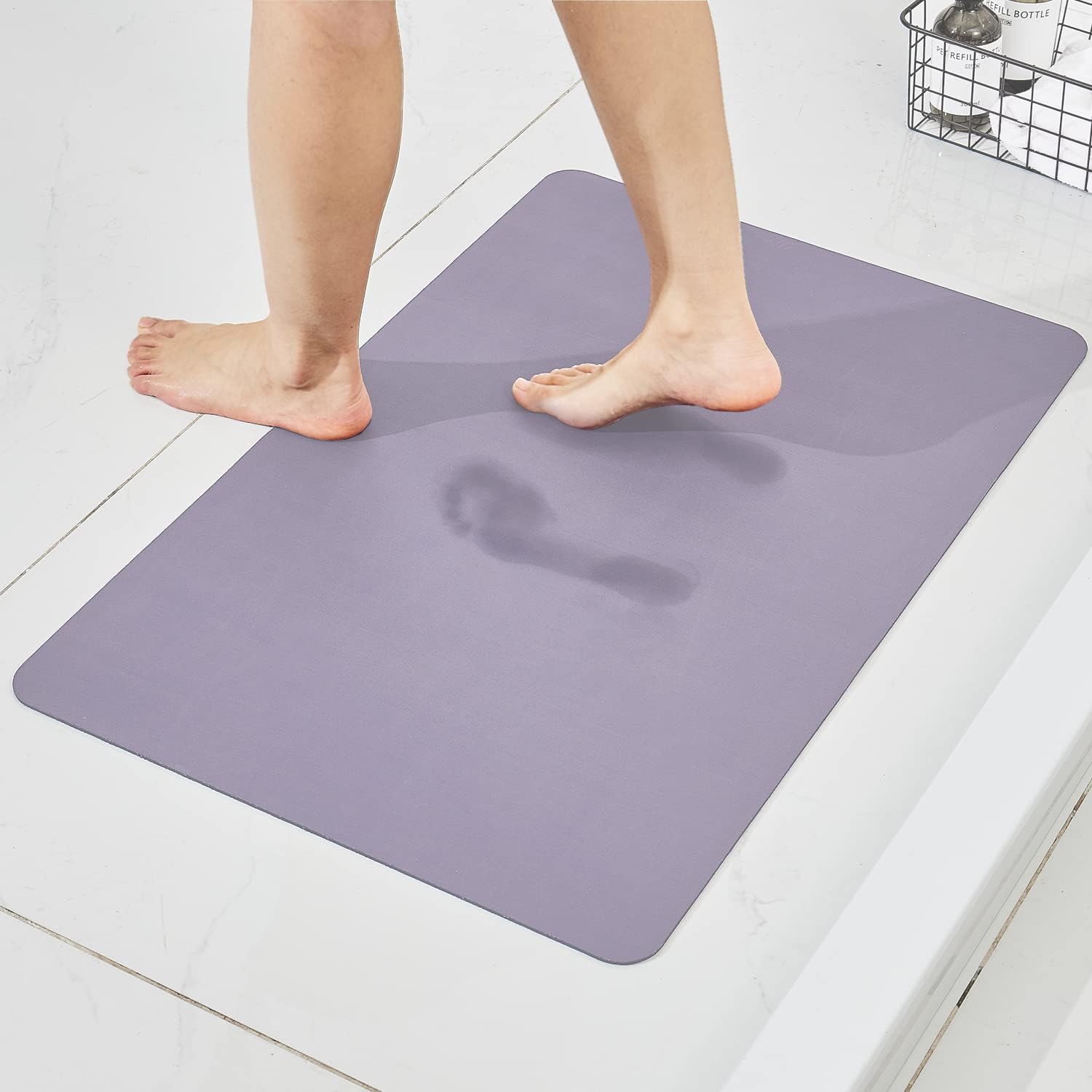 POVODA Bathroom Mat Non Slip Bath Rugs for Bathroom Floor