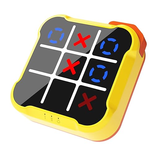 Tic Tac Toe Game, 3-in-1 Game Machine, Handheld Electronic Puzzle Games, Portable Travel Game for Trip, Office Break, Queue Time, Birthday Gift for Kids Adult