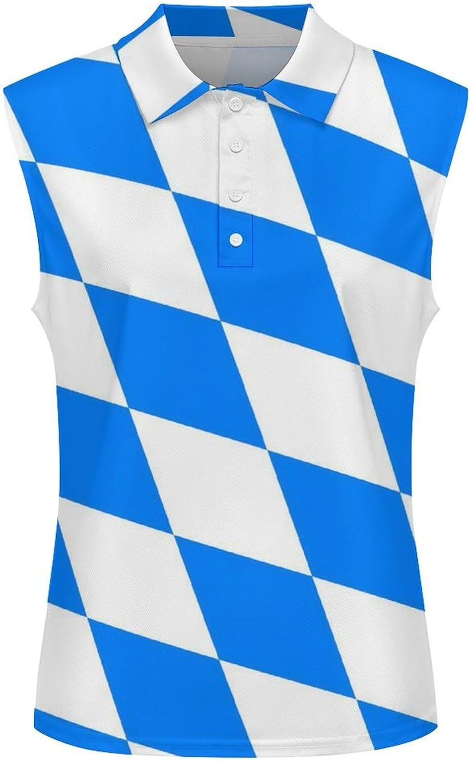 Flag-of-Bavaria Womens Golf Shirts Sleeveless Polo Shirts Collared Tank Tops