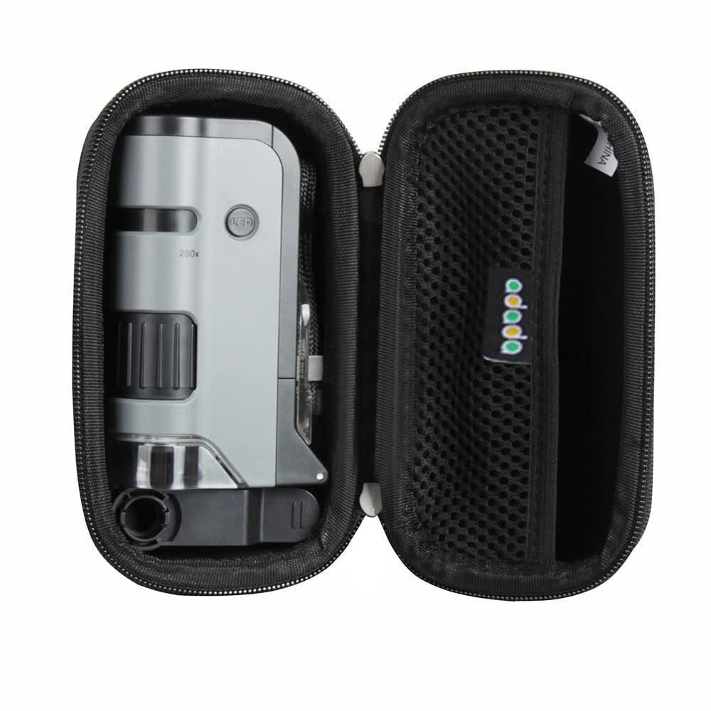 Adada Hard Travel Case for Carson MicroFlip 100x-250x LED UV Lighted Pocket Microscope