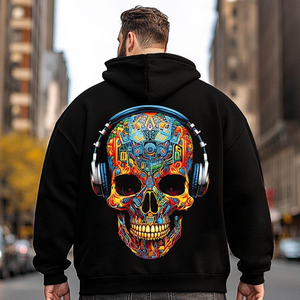 Big and Tall Men Hoodie Plus Size Hooded Sweatshirt for Men, Oversized Fleece Hoodie H2 5KPA G01P