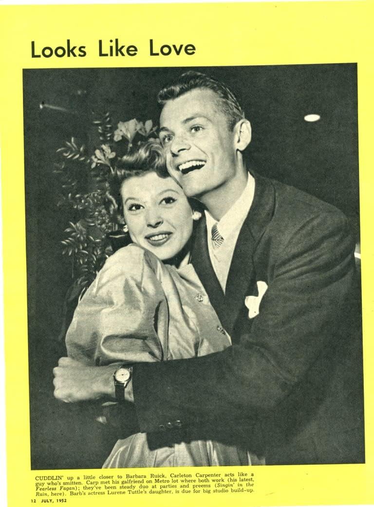 Barbara Ruick Carleton Carpenter 1 page original clipping magazine photo lot #C0384