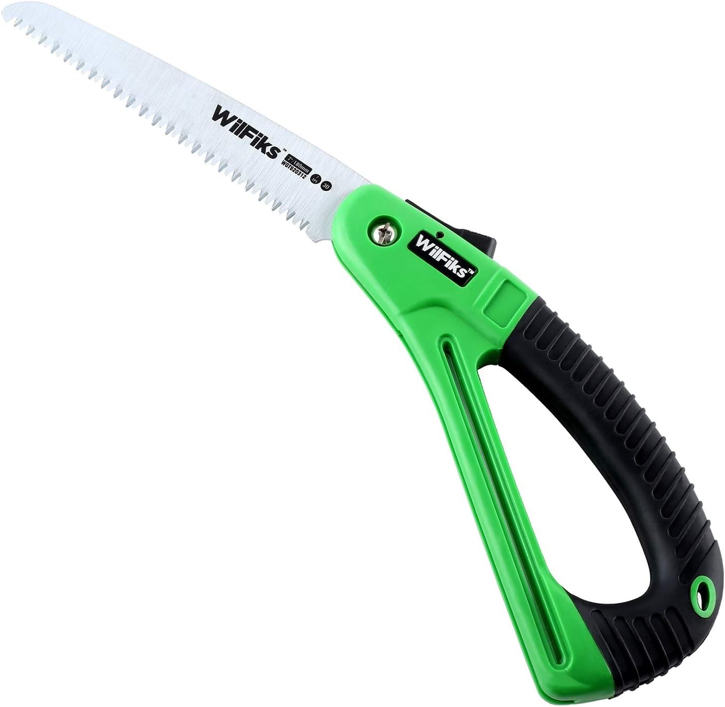 WilFiks Razor Sharp 7" Blade Folding Saw, Perfect for Gardening, Pruning, Trimming, Sawing, Camping, Hiking, Hunting & Cutting Wood, Drywall, & More, Foldable Hand Held Design, NonSlip D-Shaped Handle