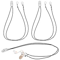 Vista 1 de Flutesan 3 Pack Hearing Aid Anti Lost Clips with Lanyard, Secure Retention Cord Holder for Elderly, Lightweight Hearing Aid Safety Clip Accessories