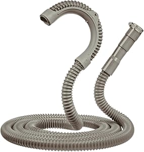 6 FT Universal Washing Machine Drain Hose, Washer Hoses with Clamp, Corrugated and Flexible Replacment Washer Drain Hose