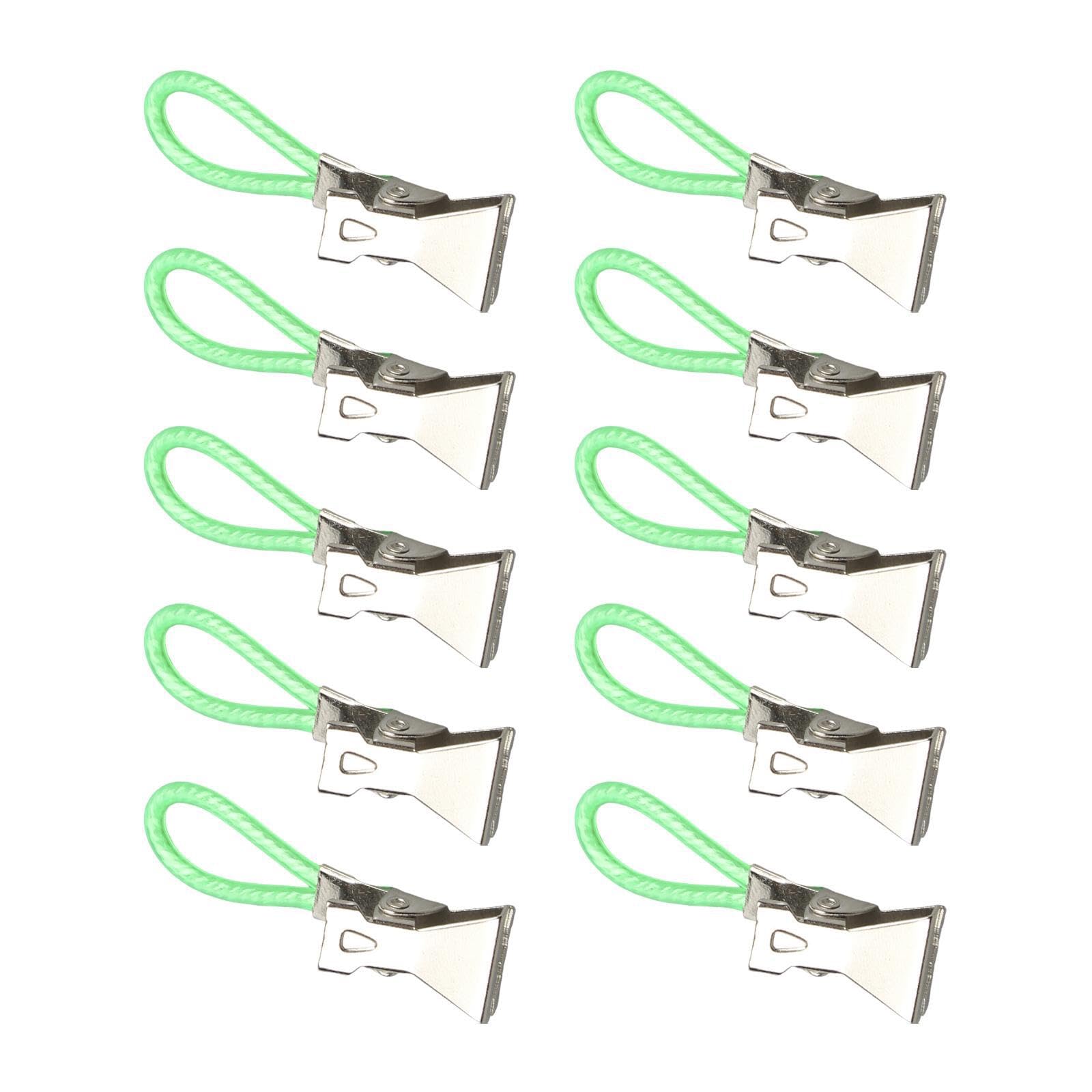 PUXZYAX Space Saving Hanging Tea Towels Clip Designed to Kitchen Organized While Offering Durability and Rust Resistance Hanging Tea Towels Clip Clothes Pegs, Green, 5x1.56cm