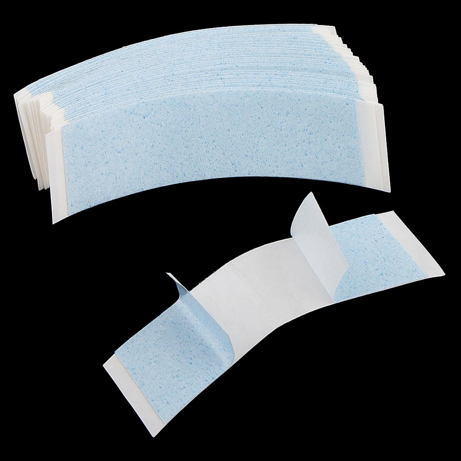 72Pcs Lace Wig Tapes C Curve Bonding Glue Strips Stickers Blue - Long-Lasting Hold for Hair Extensions, & Sweatproof Adhesive Tape for Wigs - Ideal for Hairpieces, Human