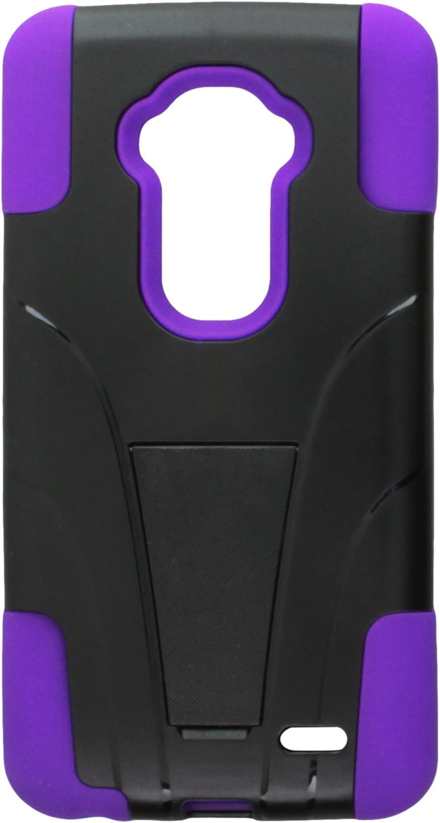 Eagle Cell Hybrid Case with Y Stand for LG Flex - Retail Packaging - Purple/Black