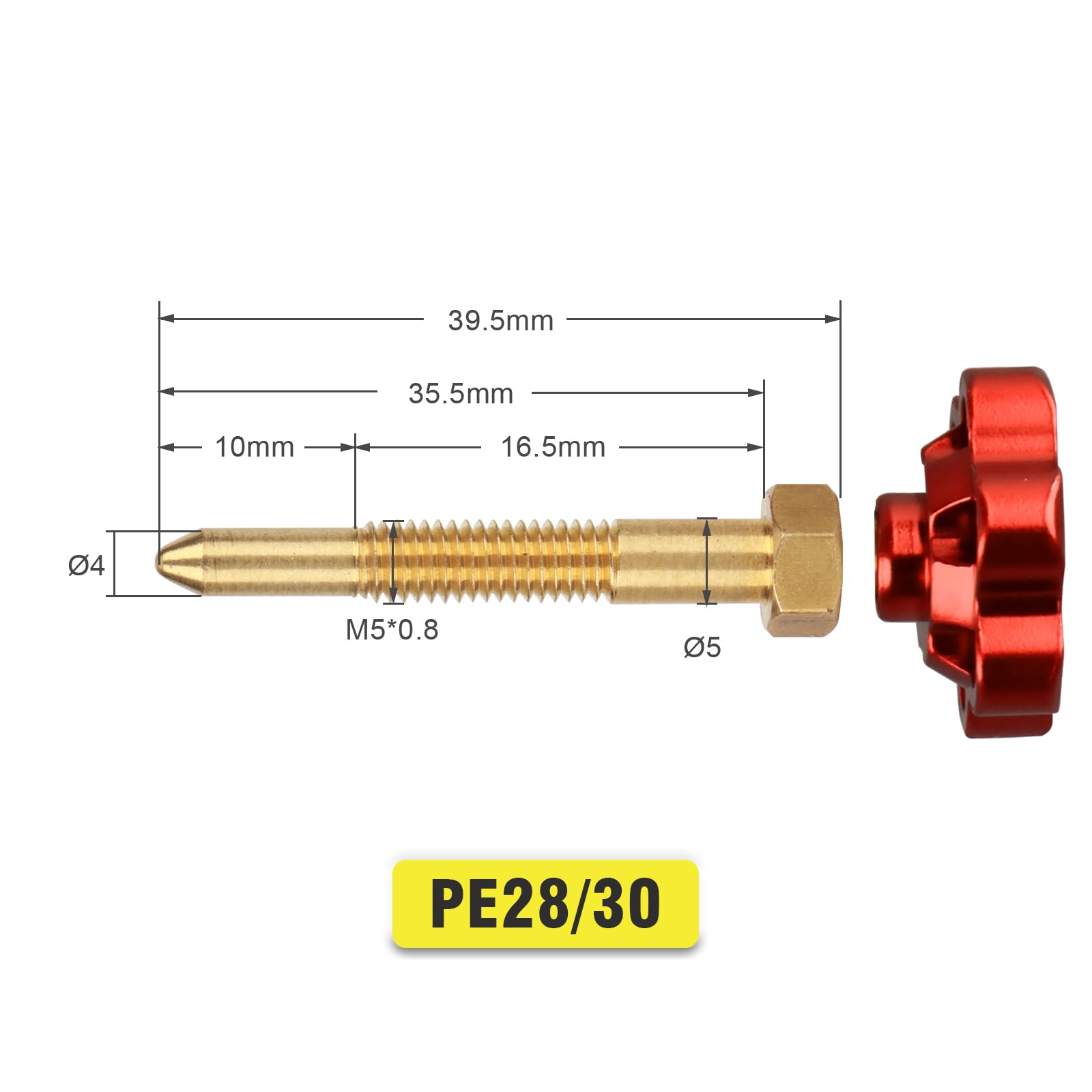 NIBBI Carburatore a vite di regolazione al minimo (PE24 mm/26 mm) (PE28/30)