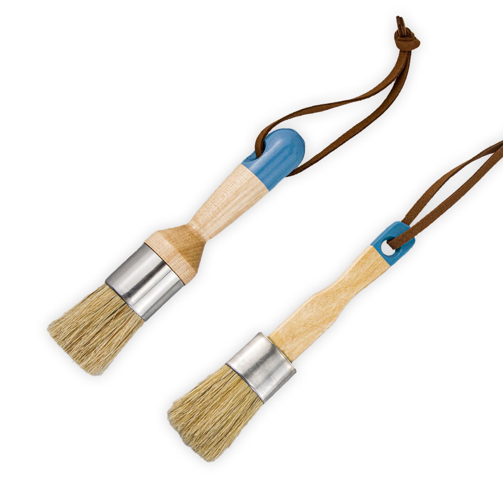 Chalk Paint Brush Set of 2, DIY Painting and Waxing Tool, Chalk and Wax Paint Brush for Folk Art Home Decor Wood Projects Furniture Stencils - Image 5