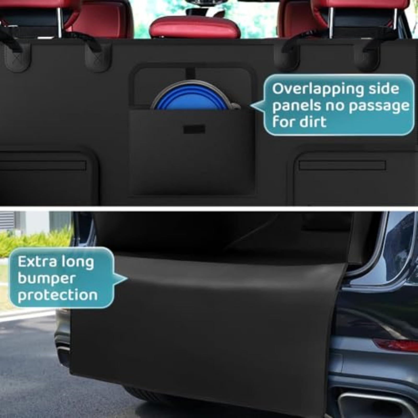 Chien Chien Coffre de Protection pour Citroen C4 Picasso 2010-2013 Imperméable Antidérapant Tapis Voiture Housse siège avec Protecteur latéral