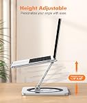 Zewwen Laptop Stand for Desk, Ergonomic Adjustable Foldable Computer Stand with Heat-Vent, Aluminium Alloy Laptop Riser Compatible with MacBook Air, Pro, Dell XPS, Samsung, 10”-16"