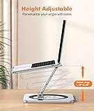 EOIWUY Laptop Stand with 360° Swivel Base, Portable Foldable Laptop Riser for Desk, Ergonomic Adjustable Cookbook Holders Computer Stand Holder for Team Work, Compatible with MacBook Pro/Air (10-16") - 4