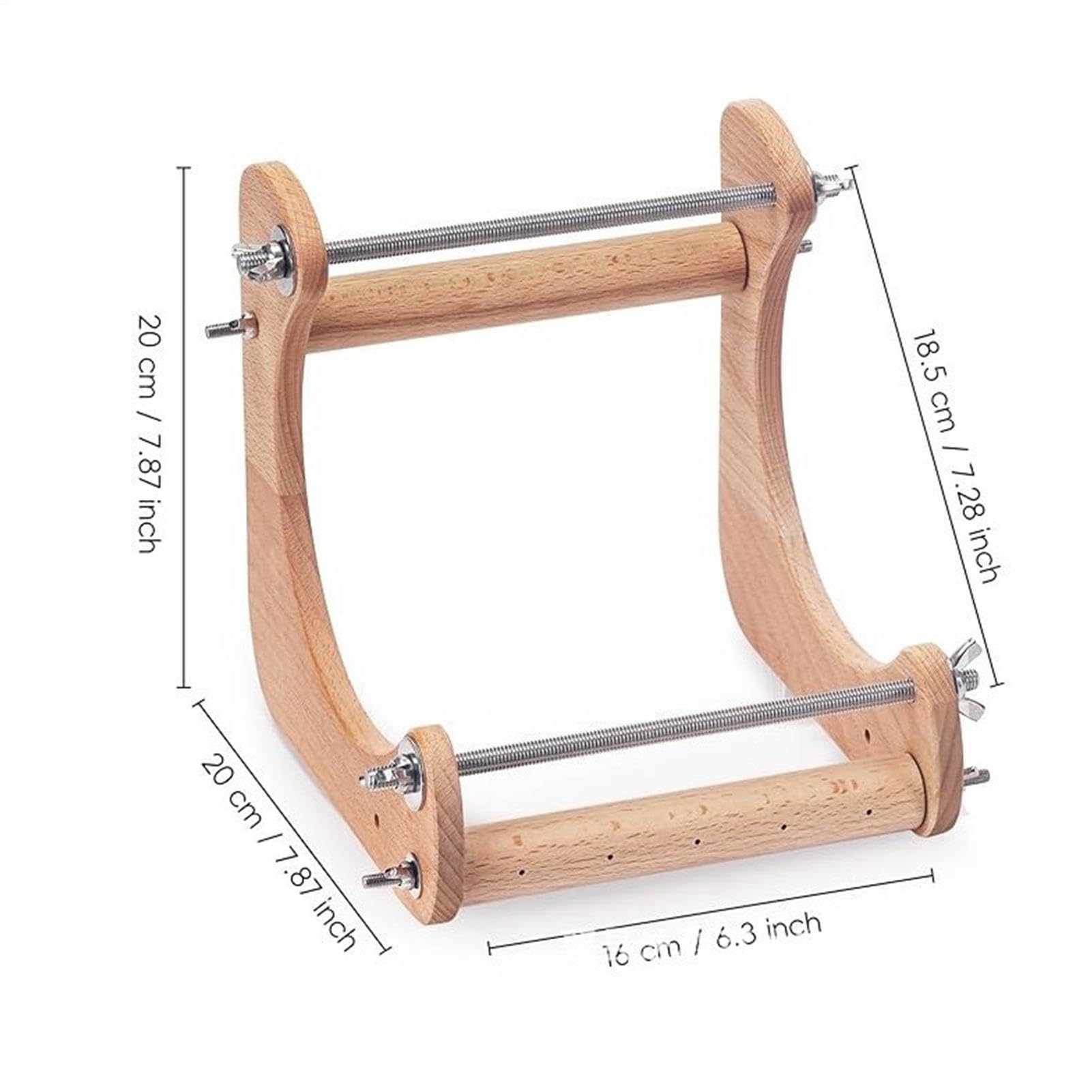 Verstellbarer vertikaler Perlenrahmen – 16 x 20 cm Größe, Edelstahl-Holzwebstuhl, ergonomisches Neigungsdesign, Armband-Webmaschine, DIY-Schmuckherstellung, Bastel-Set für Anfänger
