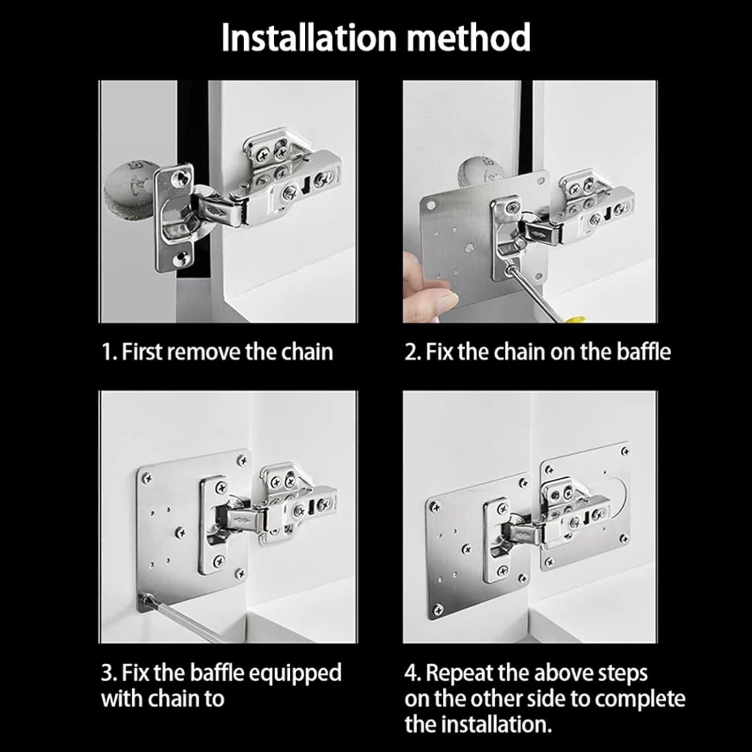 Stainless Steel Hinge Repair Plate Cabinet Furniture Drawer Table Door Panel Repair kit Hardware Hinge Fixed Plate Connection(9x9cm)