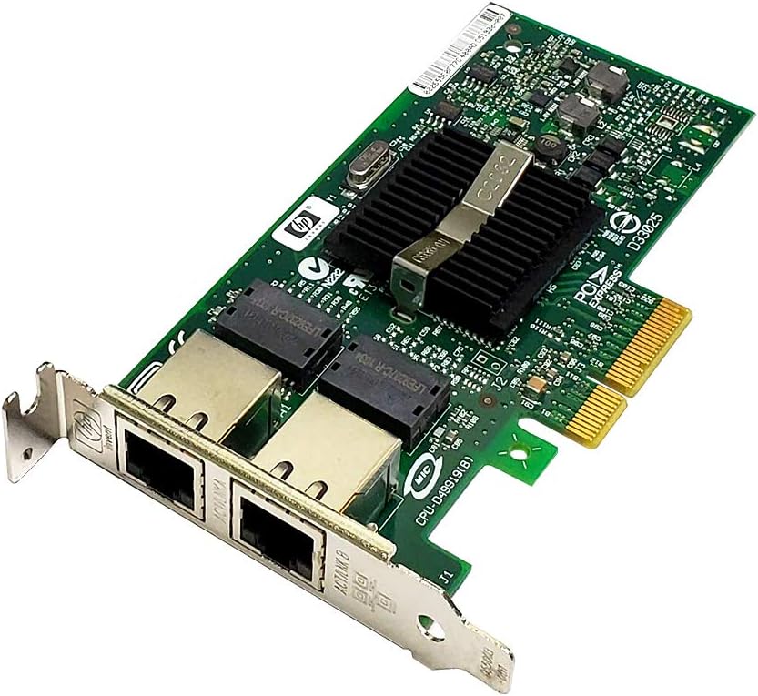 HP NC360T DUAL RJ-45 1GBPS GIGABIT ETHERNET PCI-E X4 LOW PROFILE NETWORK ADAPTER