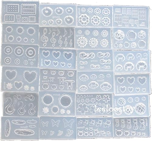 Miniatura 2 de Molde de silicona para donas de alimentos de tamaño pequeño, 24 unidades, moldes de resina con forma de corazón de gato