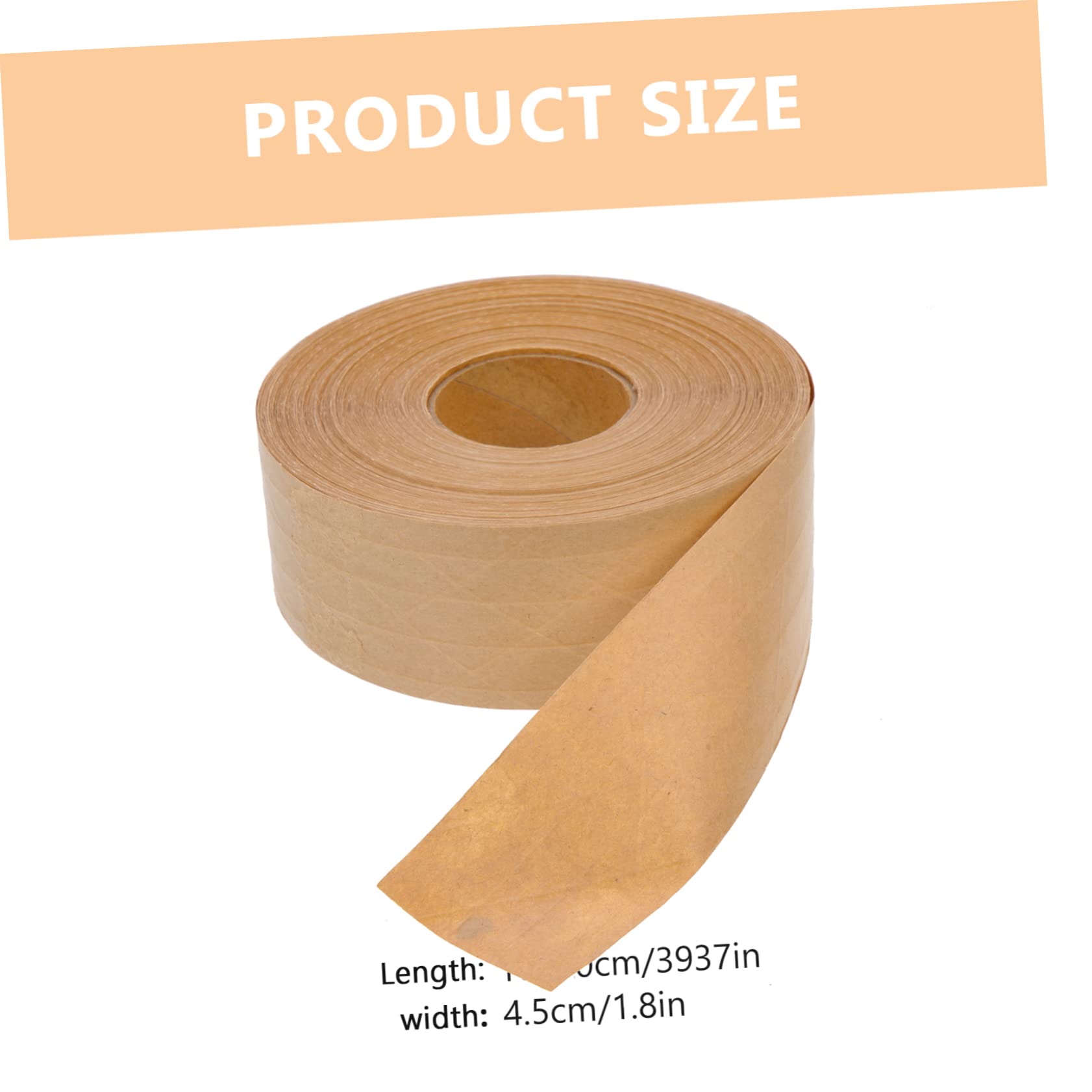 Uonlytech 3 Nastro per Pacchi Carta Kraft Adesione e Resistente Al Calore Scrivibile Ed Ecologico per Imballaggi e Sigillature Domestiche