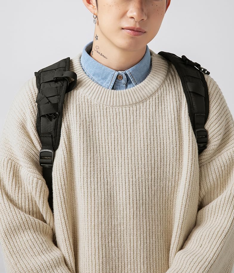 Men's Vintage Grandpa Aesthetic Sweaters Crewneck Knitted Sweatshirt Pullovers Y2K Grunge Clothing Korean Streetwear - Image 5