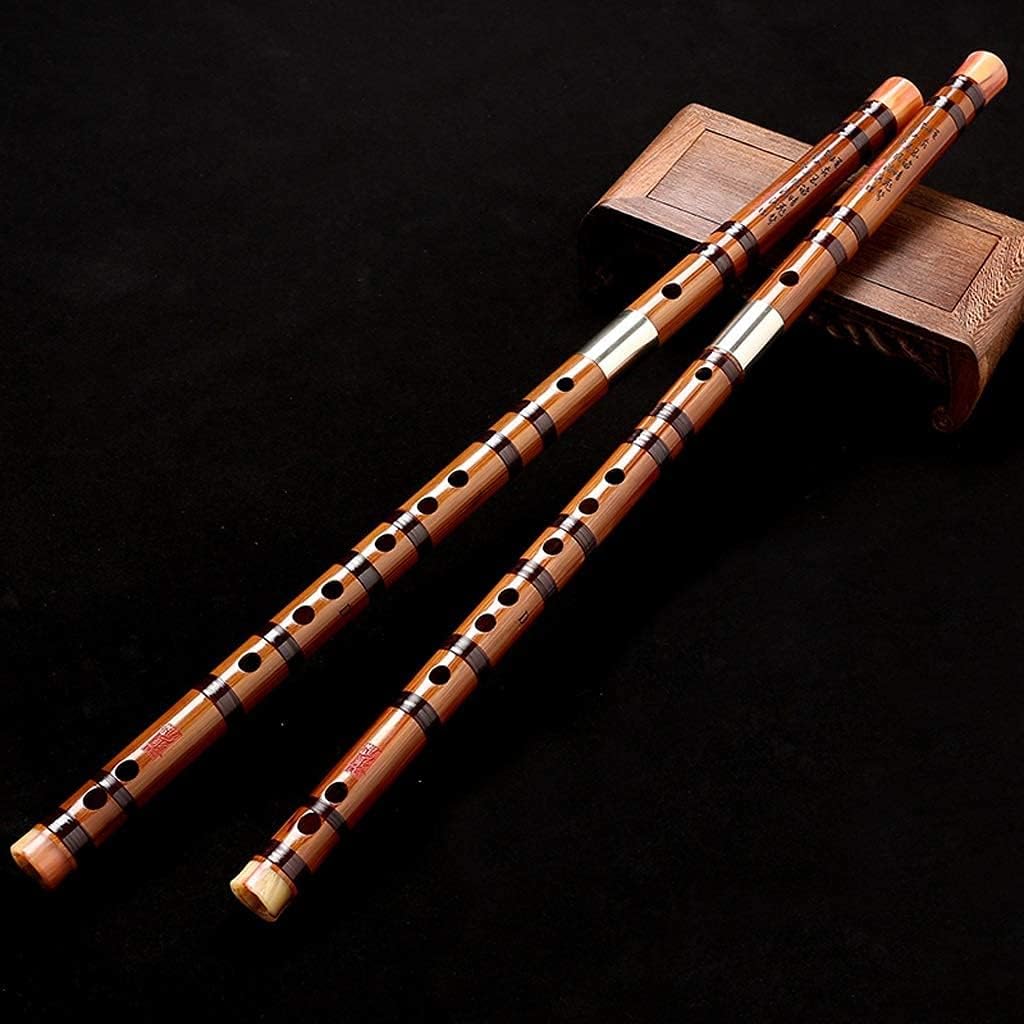 Flute, Bitter Bamboo Flute Professional Playing Instrument Flute Beginner Ancient Chinese Musical Dizi Clarinet(Color:E)
