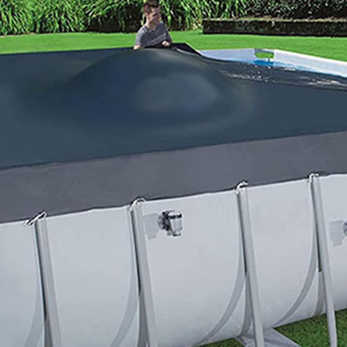 Almohada Inflable Azul para Piscina Elevada de PVC