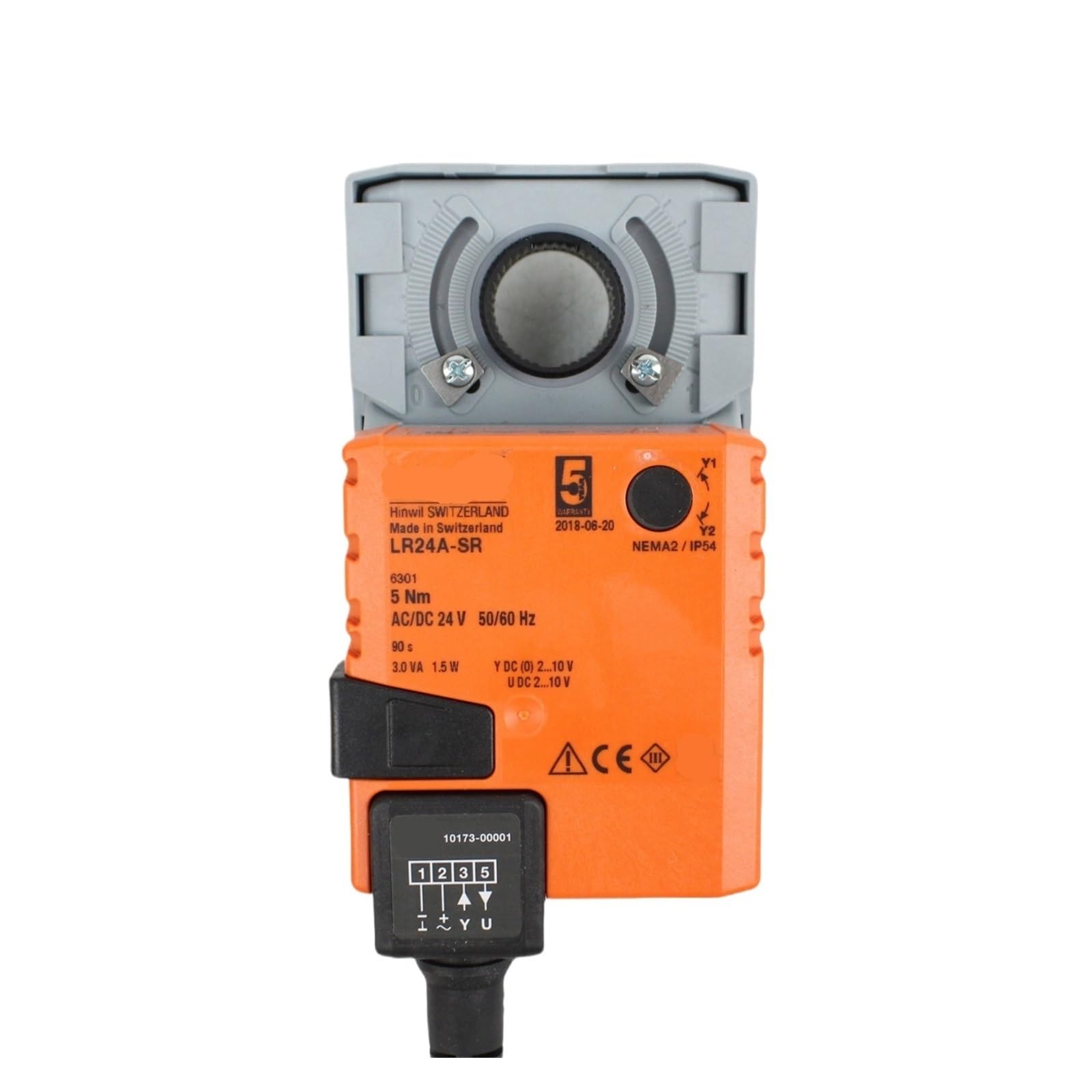 BRODEFUP LR24A-SR AC24V DC24V 5NM Modulating Rotary Actuator For Ball Valves Control Modulating 2-10V(LR24A-SR)