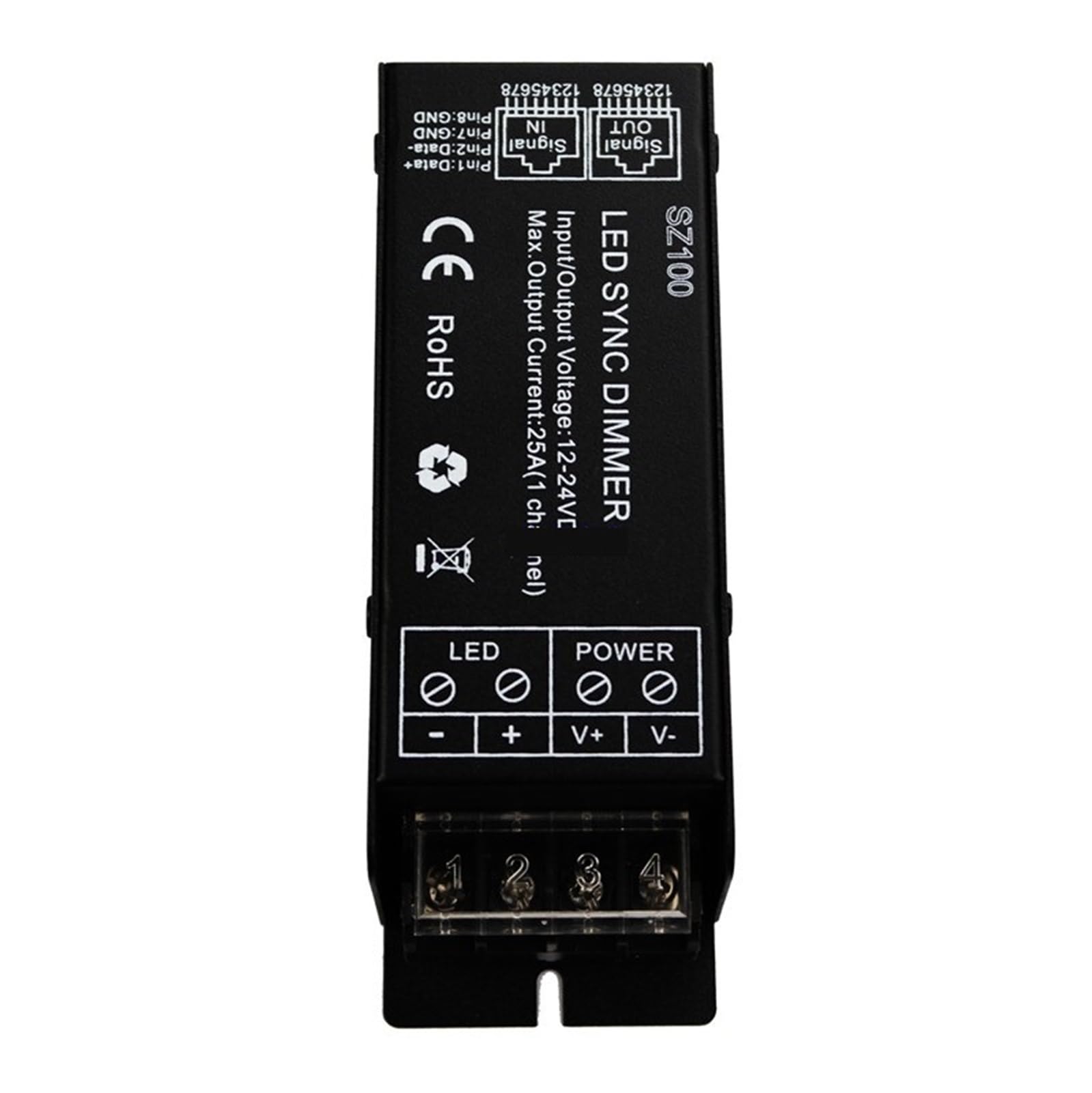 Luce LED monocolore con controller dimmer touch SZ100 controller di sincronizzazione serie cavo di rete 12-24 V/25 A