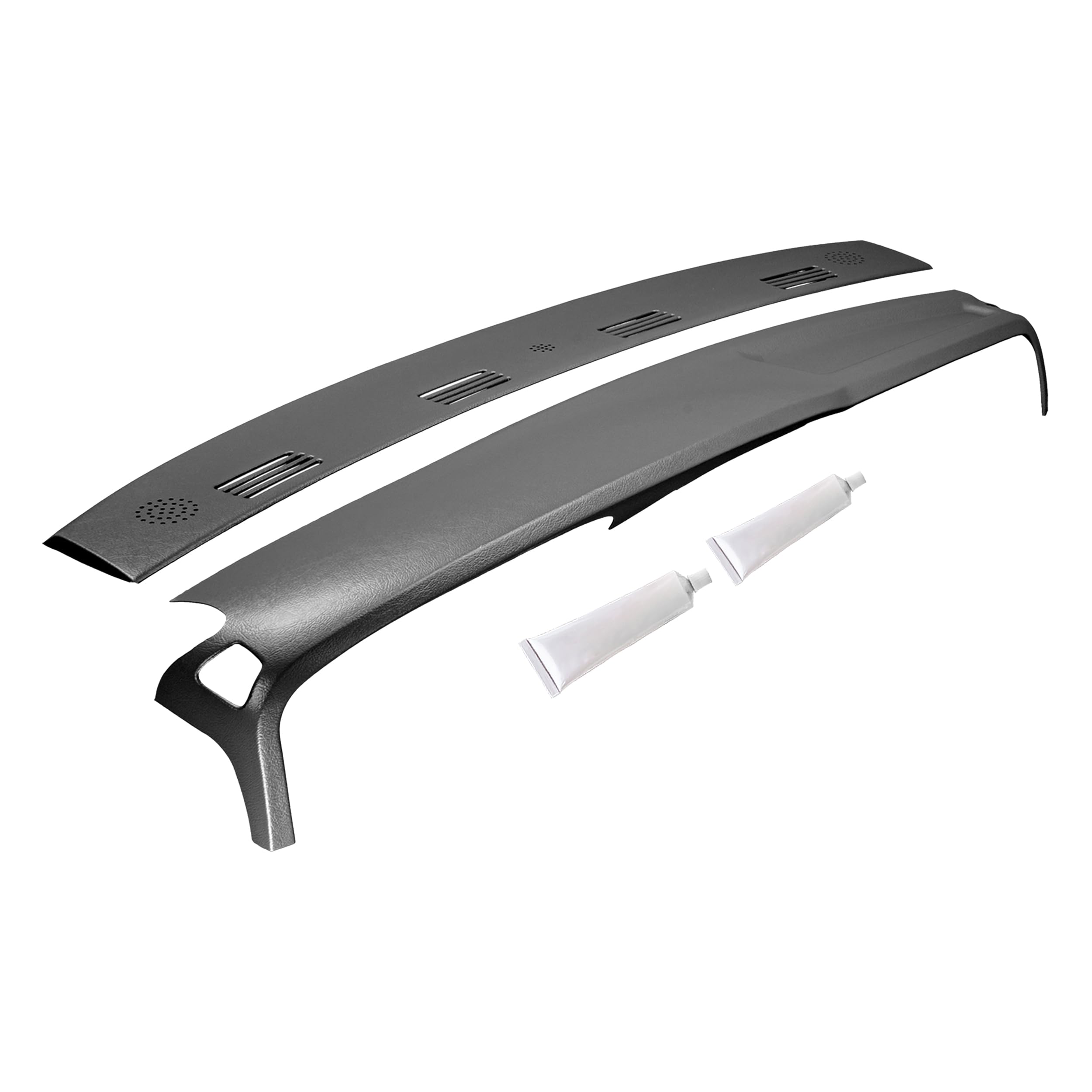 DashSkin Two Piece Molded Hard Plastic Dash Cover Compatible with 2002-2005 Dodge Ram (2003-2005 Ram 2500 & 3500) in Dark Slate Grey - Hard Molded