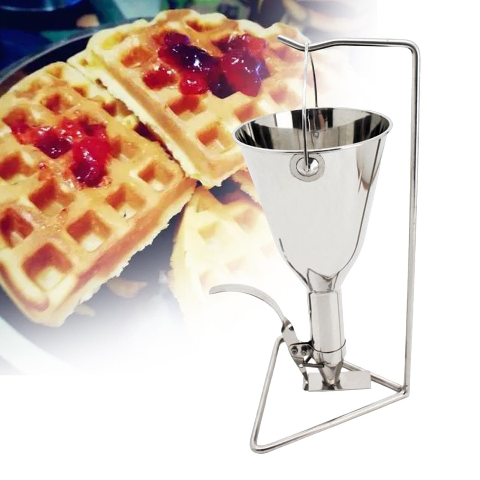 Dispensador de para Panqueques, Utensilio de Cocina, Embudo Dispensador, Embudo de Acero Inoxidable, Dispensador de para Panqueques Y Waffle