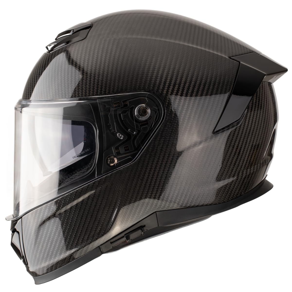 VINZ Dalton Carbon Integralhelm mit Sonnenblende | Motorradhelm / Vollvisierhelm ECE 22.06 | Full-Face Helm / Motorrad Helm für Damen & Herren | In Gr. XS - XXL