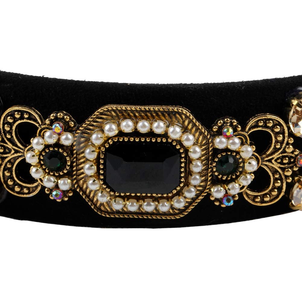 Amazon.com : Simulated Pearl Bead Vintage Crystal Headbands  display picture 3