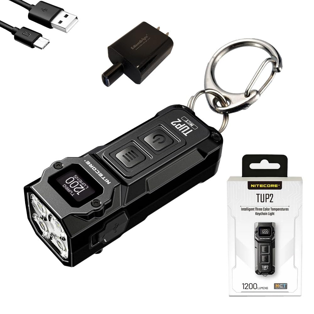 Nitecore TUP2 1200 Lumen Rechargeable EDC Keychain Flashlight Tup 2 Multi-Color Temperatu…