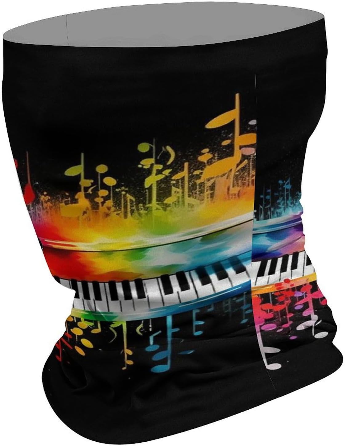 Neck Gaiter Colorful Piano Keyboard Music Balaclava for Men Women Sun Protection Face Mask Cooling Breathable Face Cover Scarf Headwear Headband Head Wrap for Skiing Hiking image 3