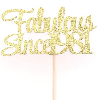 Atelier Elegance Fabulous Since 1981 Cake Topper, 40th Birthday Cake Topper, 40th Anniversary Topper