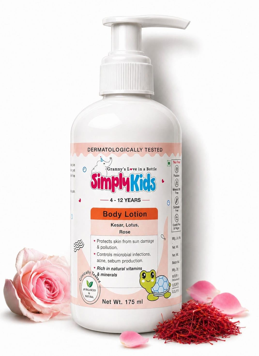 Simply Kids Body Lotion for 4-12 Years | pH Balanced, Efficacy Proven | Deep Hydration & Nourishment | Protects Skin from Sun Damage & Pollution | Natural Ingredients, No Harmful Chemicals | Safe for All Skin Types | 175ml-image-30