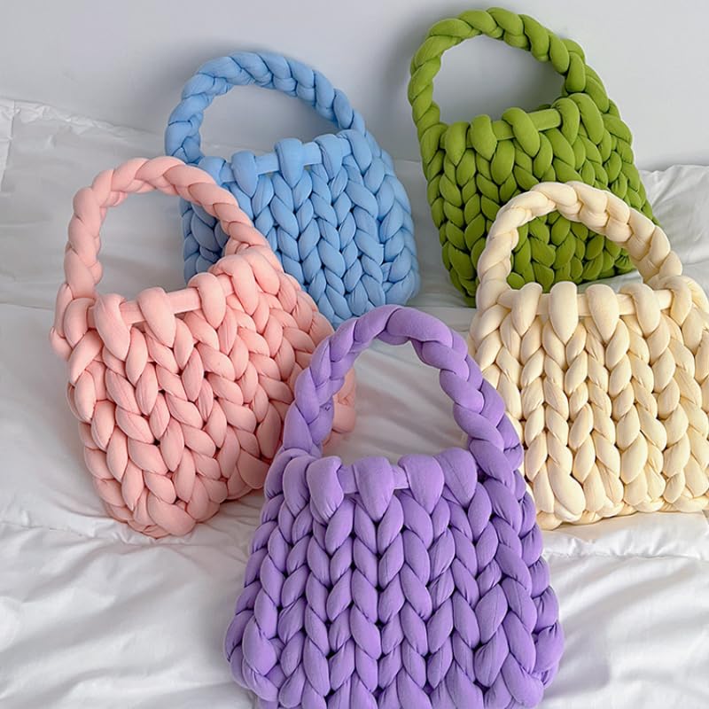 Lana Para Tejer 0,5 KG de punto grueso de ganchillo, manta tejida de algodón suave y grande, hilado grueso Lanas Para Crochet (Color : 0.5kg Dark Gray)