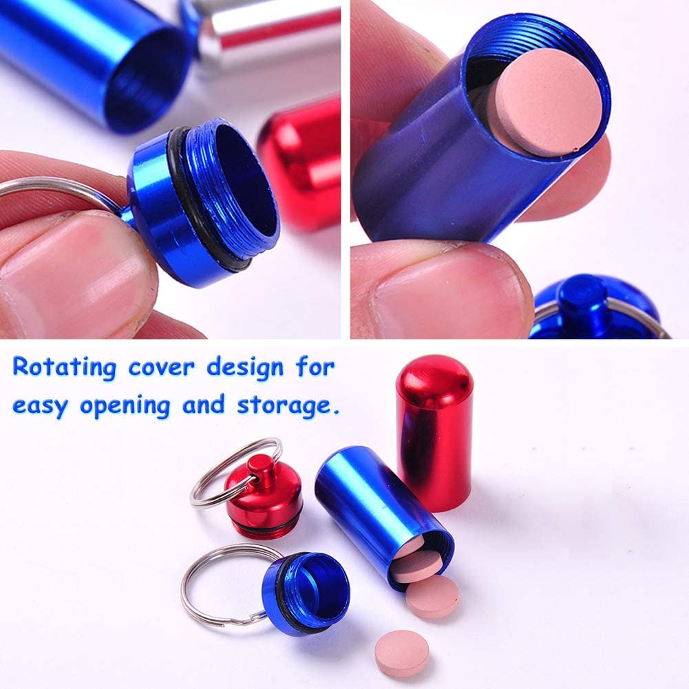 Amazon.co.jp: ピルケース キーホルダー カプセル【8個セット】 薬入れ