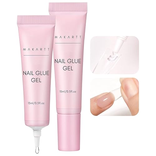 Makartt Pegamento de uñas de gel, gel sólido para puntas de uñas de gel suave, 0.7 onzas líquidas, lámpara de uñas multifuncional, herramientas de