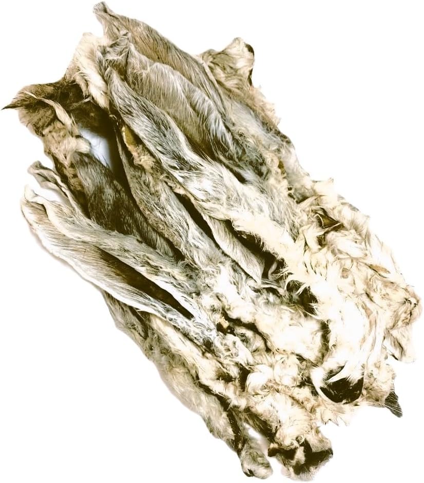 Maltbys' Stores 1kg Rabbit Ears with Hair (Fur) 100% Natural Dog Treat Chews [LOD3]