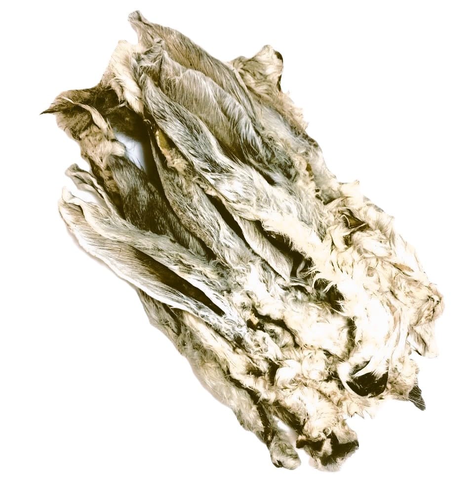Maltbys' Stores 1kg Rabbit Ears with Hair (Fur) 100% Natural Dog Treat Chews