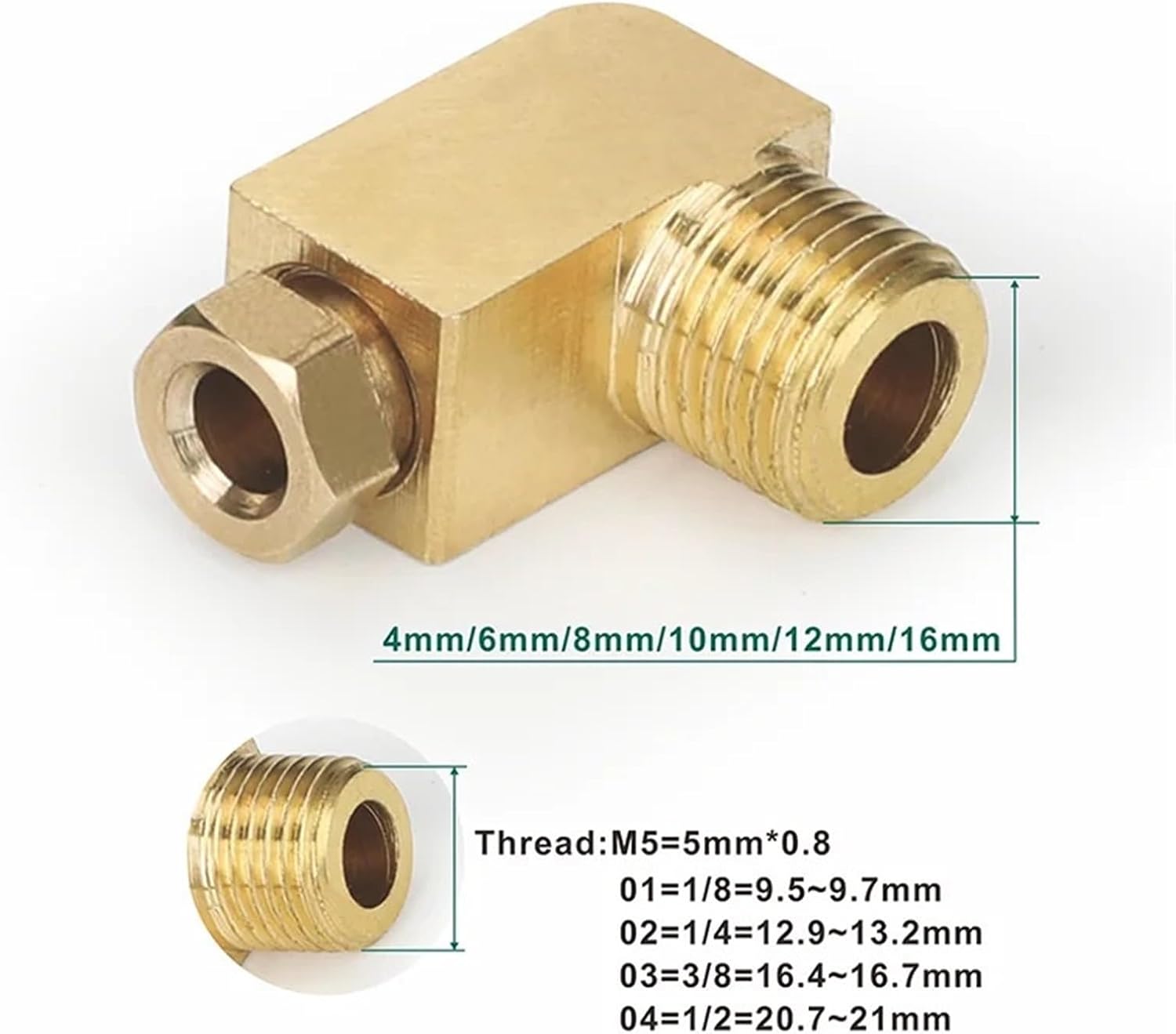 Copper Inner Sleeve TKT-PL-4-6-8 TKT-PC-4-6-8 Pneumatic Components Insert Air Hose Thread(TKT-PL-6-M5)
