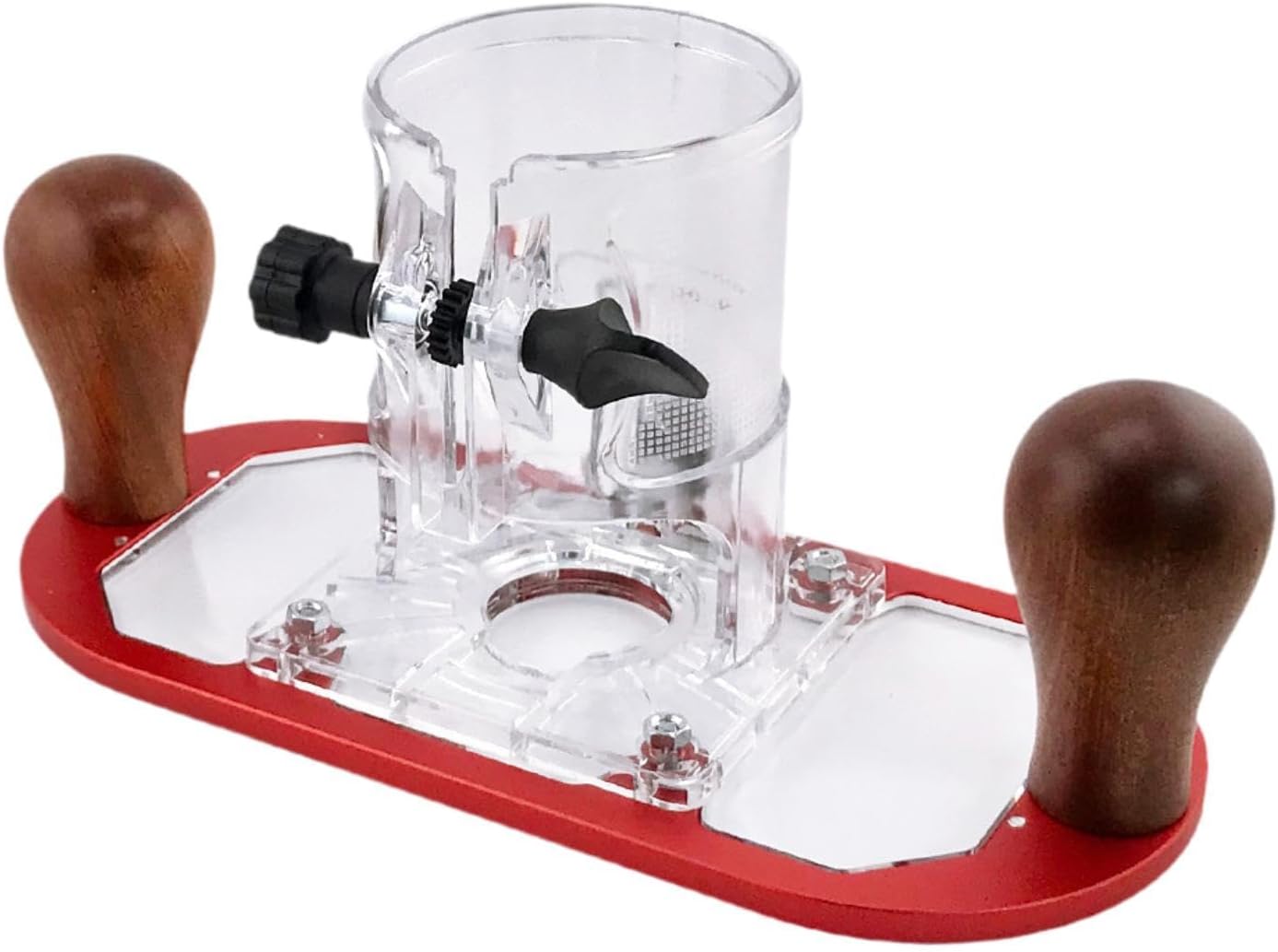 Router Base for Woodworking with Handle, Slotting Bracket for Trimming Equipment, Black