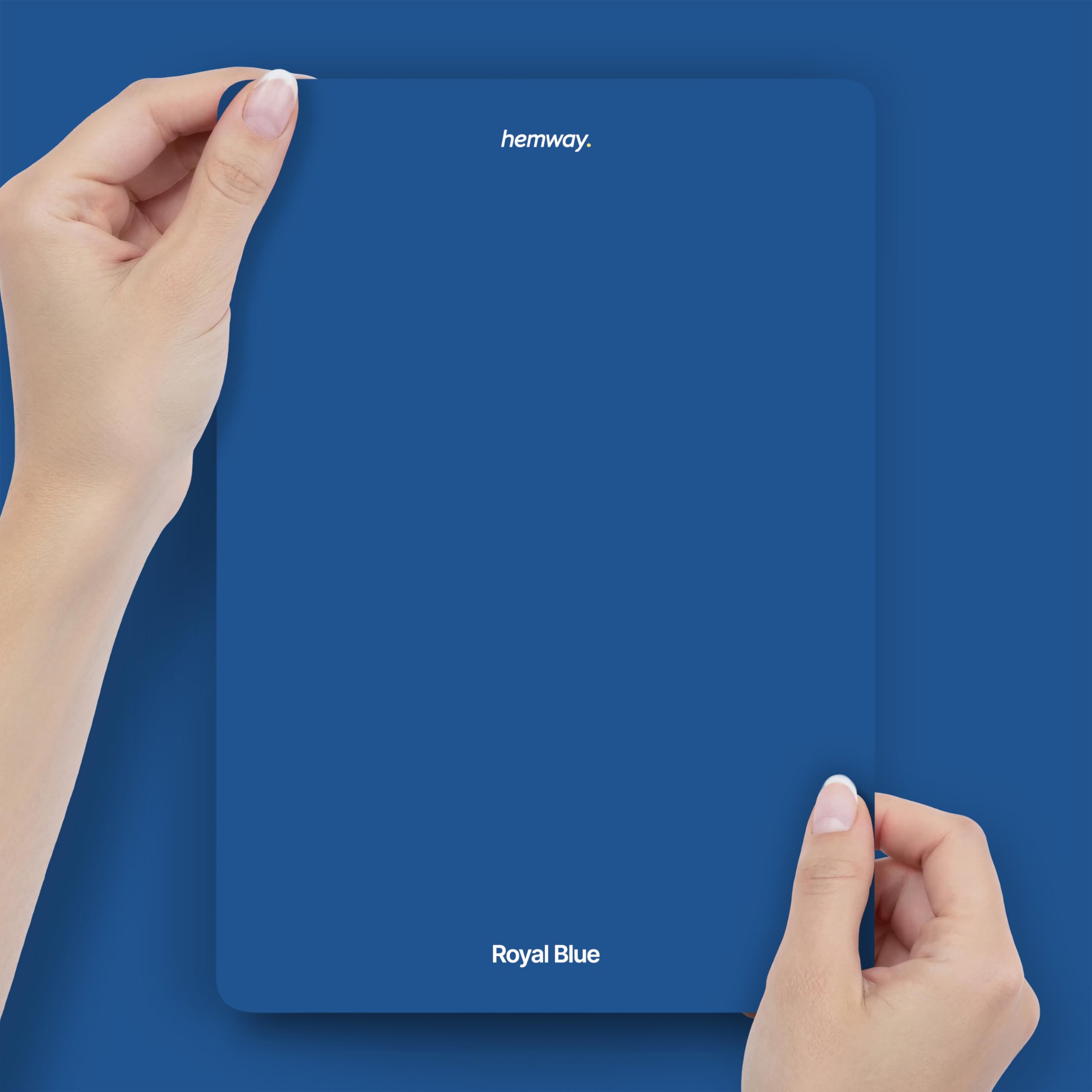 Hemway Royal Blue Peel & Stick Sample Chalk Paint | A5 Accurate Colour Swatch, Mess-Free Alternative to Paint Tester Pots, Easy To Use, Eco-friendly, for Interior Furniture & Walls