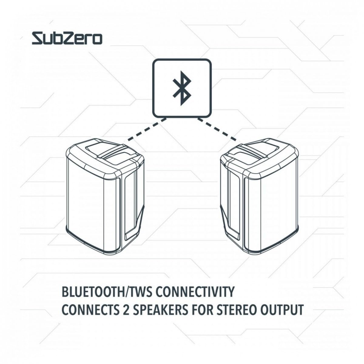 SubZero Sistema PA DSP alimentato a batteria multiposizione MP8