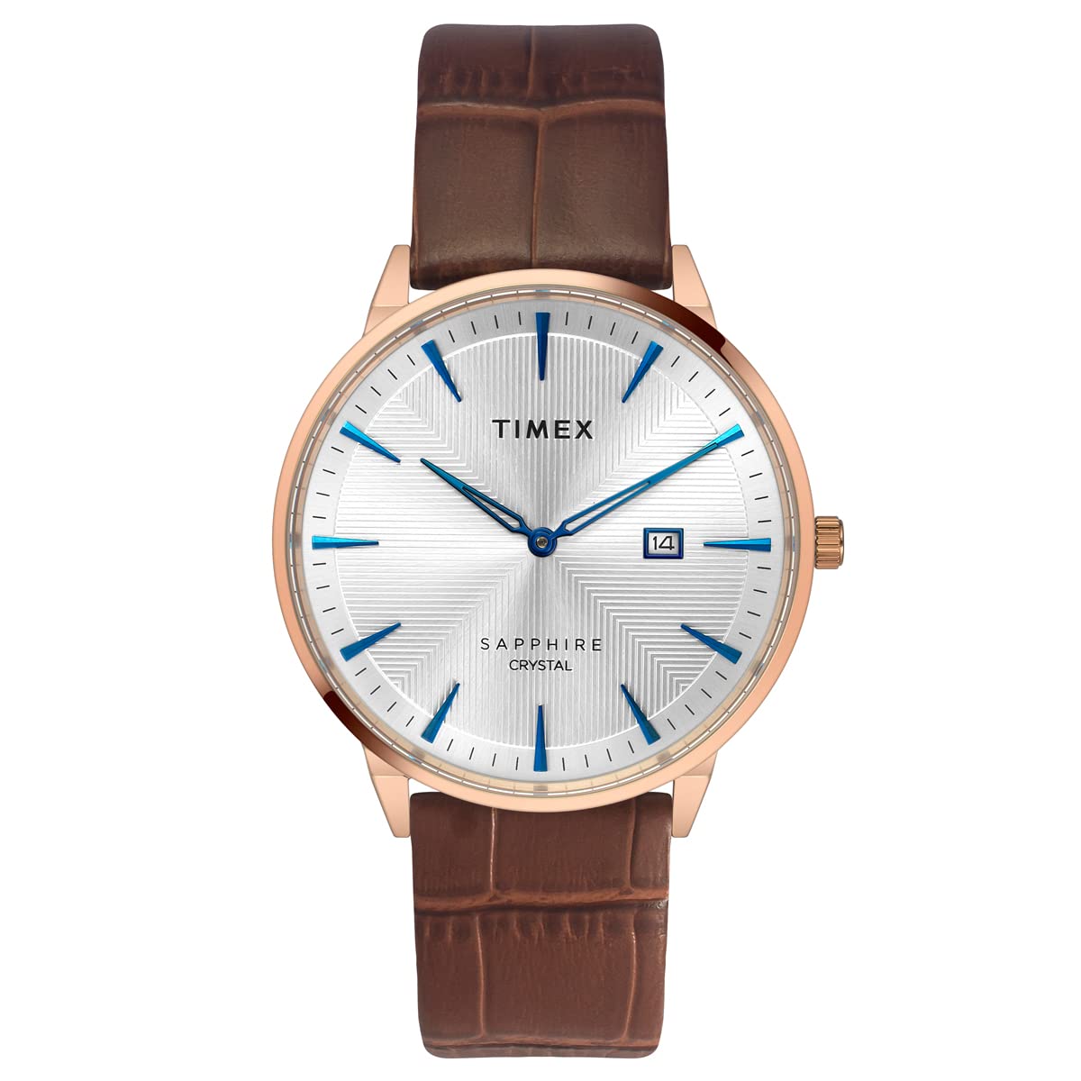 TIMEX Men Leather Analogue Silver Dial Watch - Tweg21902, Band Color-Brown (B0BQM2S612) Amazon Price History, Amazon Price Tracker