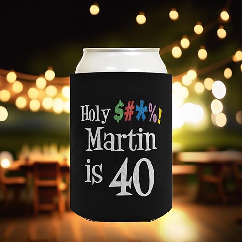 Miniatura 7 de Enfriadores de fiesta de 40 cumpleaños personalizados con tu nombre es 40 o cualquier edad, divertido nombre personalizado para fiesta de 40
